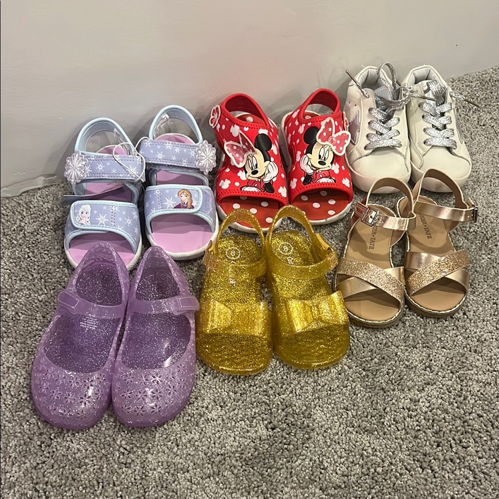 Toddler girls size 8 lot of 6 shoes
